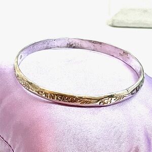 Sterling Taxco Cancun Unisex Bangle 8.25”